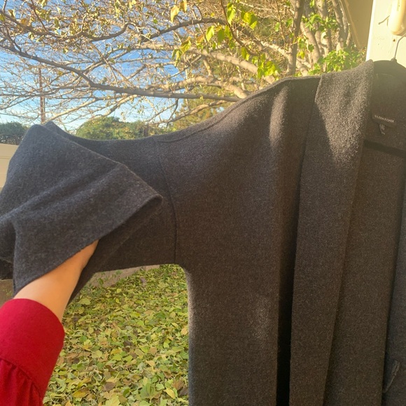 Eileen Fisher 100% wool black or dark grey size XL/TG - Picture 4 of 14